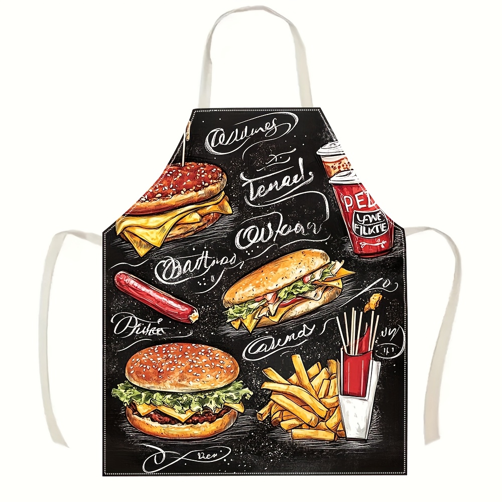 Home Cooking Ideas - 1pc Blackboard Fast Food Burger Graffiti