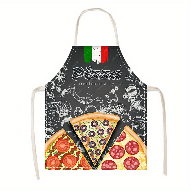 Home Cooking Ideas - Linen Apron Pizza Italian Food Print