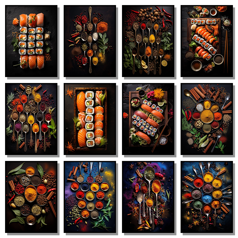 Home Cooking In - Modern Cooking Herbs Spices Sushi Utensils