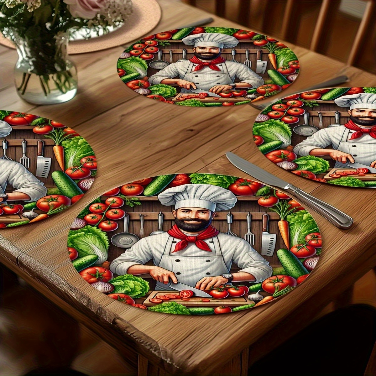 Home Cooking In - 4PCS aluminum chef's cooking mat, suitable
