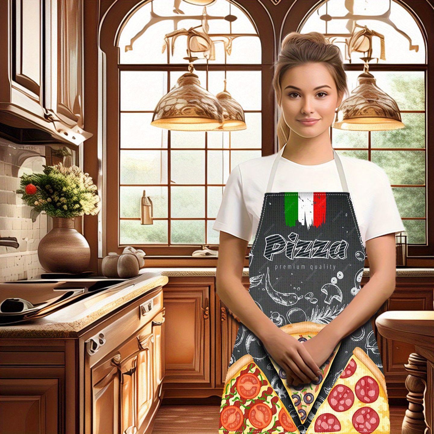 Linen Apron Pizza Italian Food - Home Cooking Ideas recensie en prijs