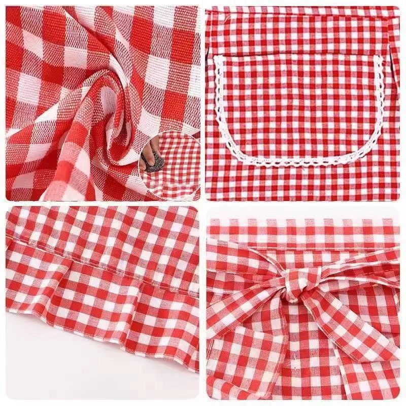 Half Waist Square Check Apron  - Home Cooking On recensie en prijs