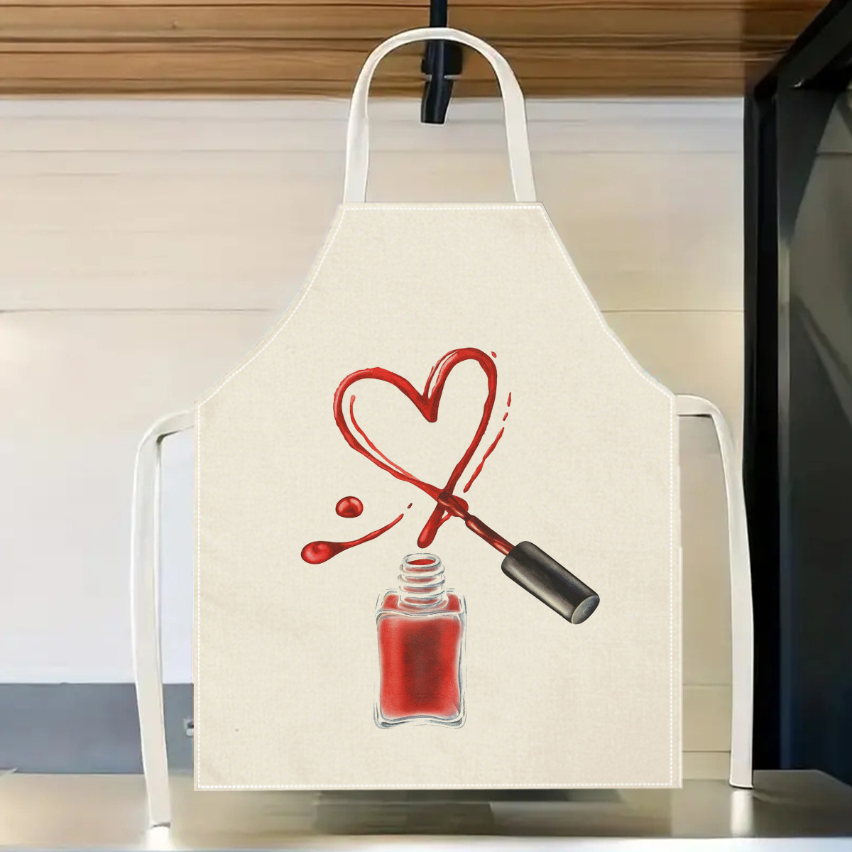 1pc Nail Polish Heart Apron Be - Home Cooking Ideas recensie en prijs