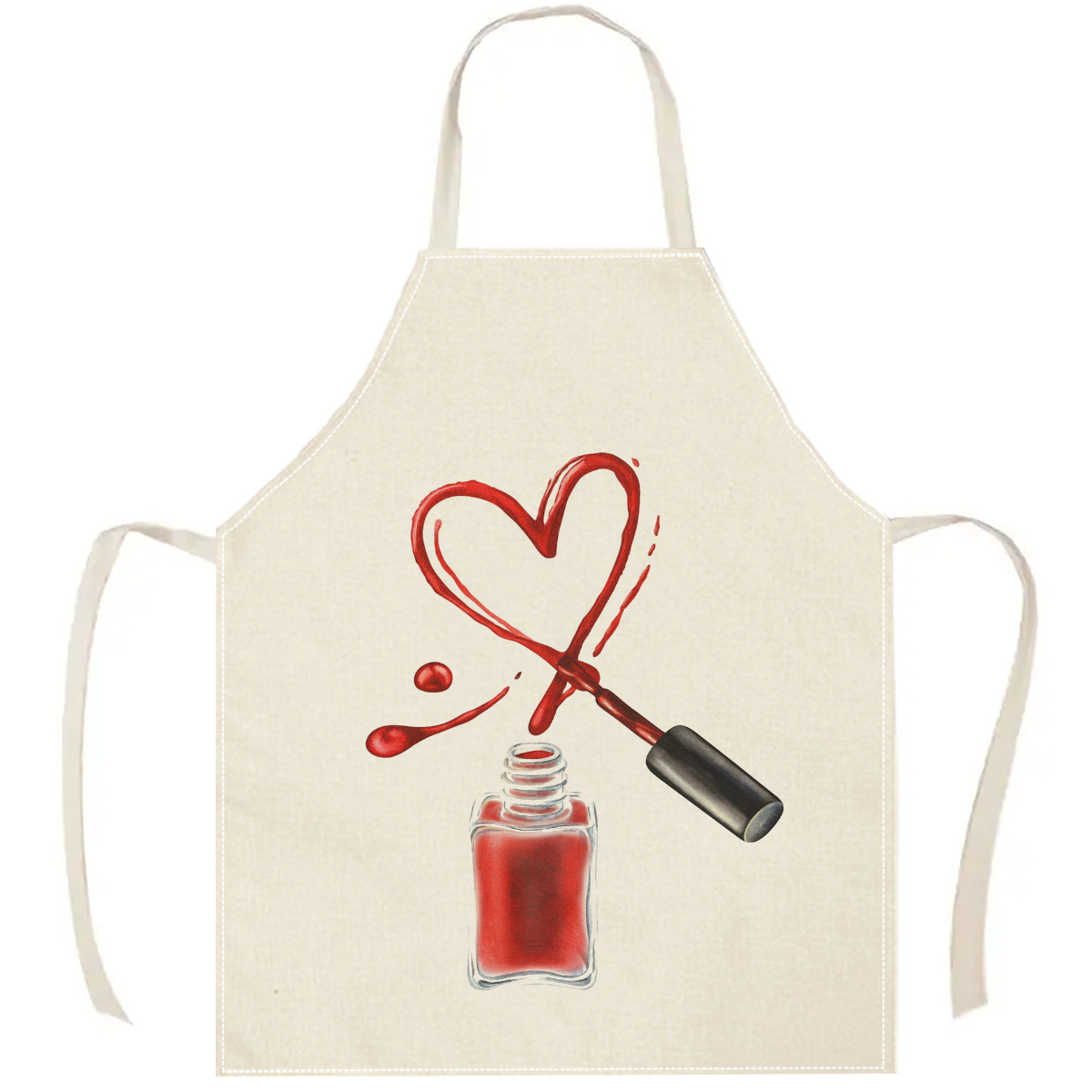 1pc Nail Polish Heart Apron Be - Home Cooking Ideas recensie en prijs
