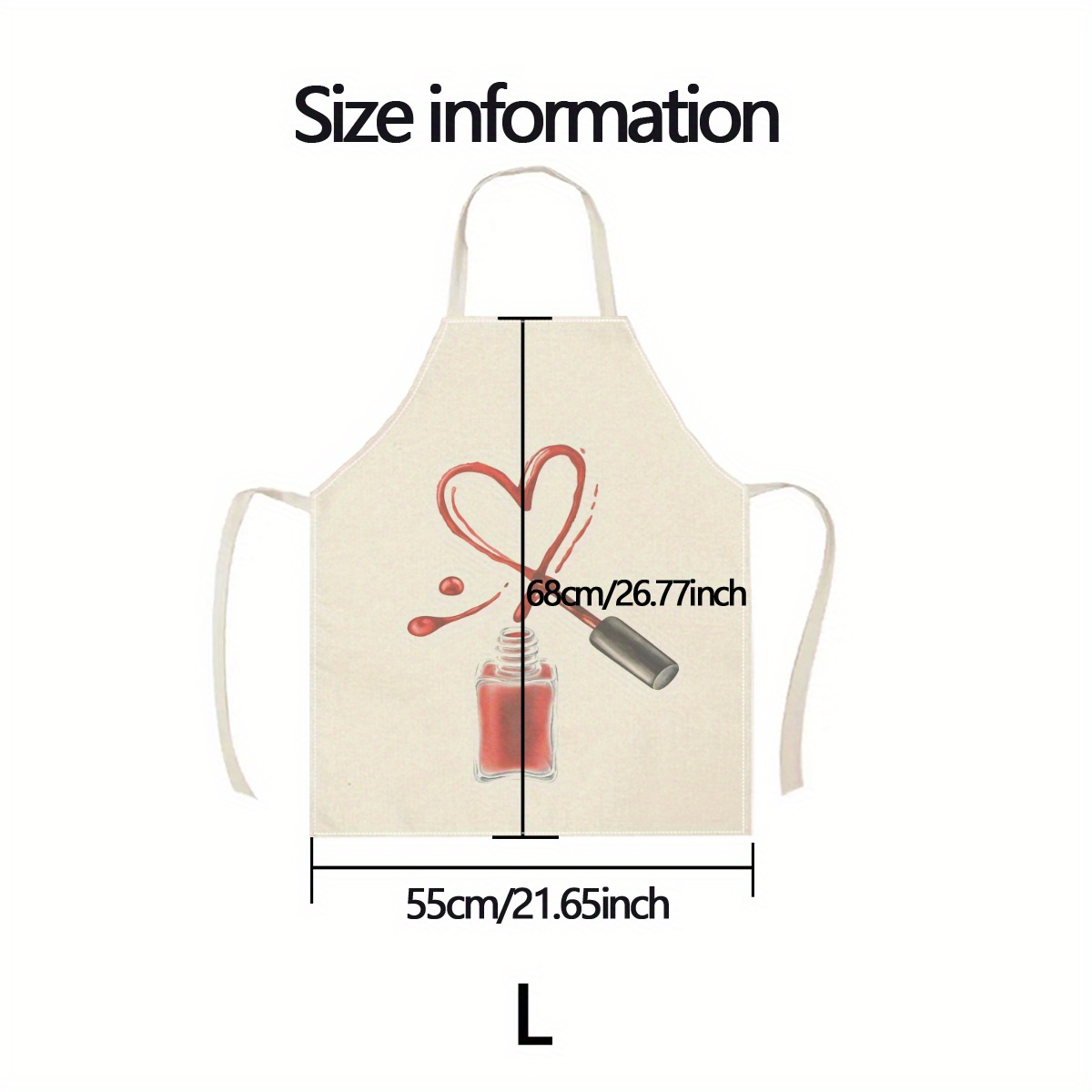 1pc Nail Polish Heart Apron Be - Home Cooking Ideas recensie en prijs