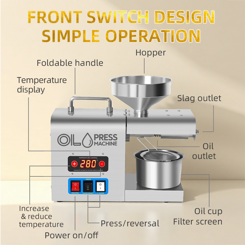 Stainless Steel Oil Press Mach - Home Cooking Oil Making Machine recensie en prijs