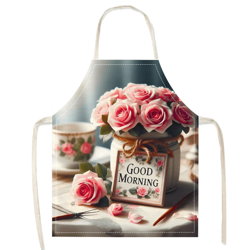 Linen Apron Pink Poppy Flower  - Home Cooking Ideas recensie en prijs