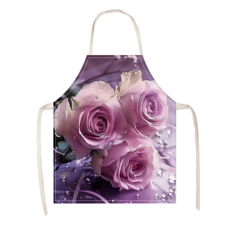 Linen Apron Pink Poppy Flower  - Home Cooking Ideas recensie en prijs