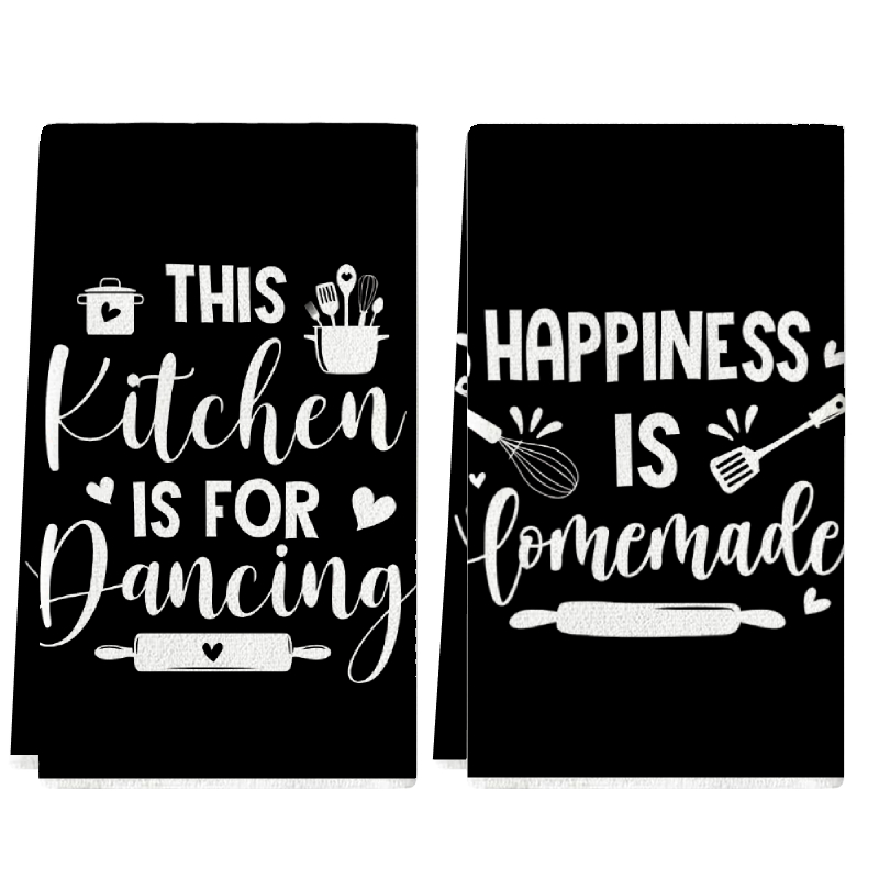 2Pcs, Kitchen Towels with Fun  - Home Cooking On recensie en prijs