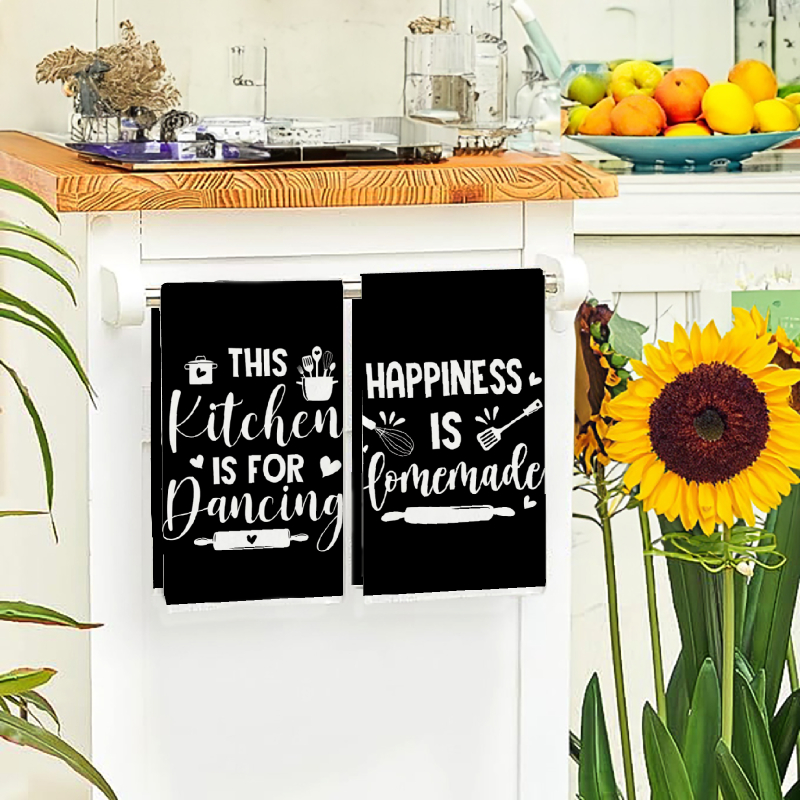 2Pcs, Kitchen Towels with Fun  - Home Cooking On recensie en prijs