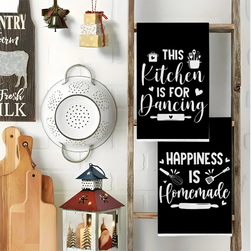 2Pcs, Kitchen Towels with Fun  - Home Cooking On recensie en prijs