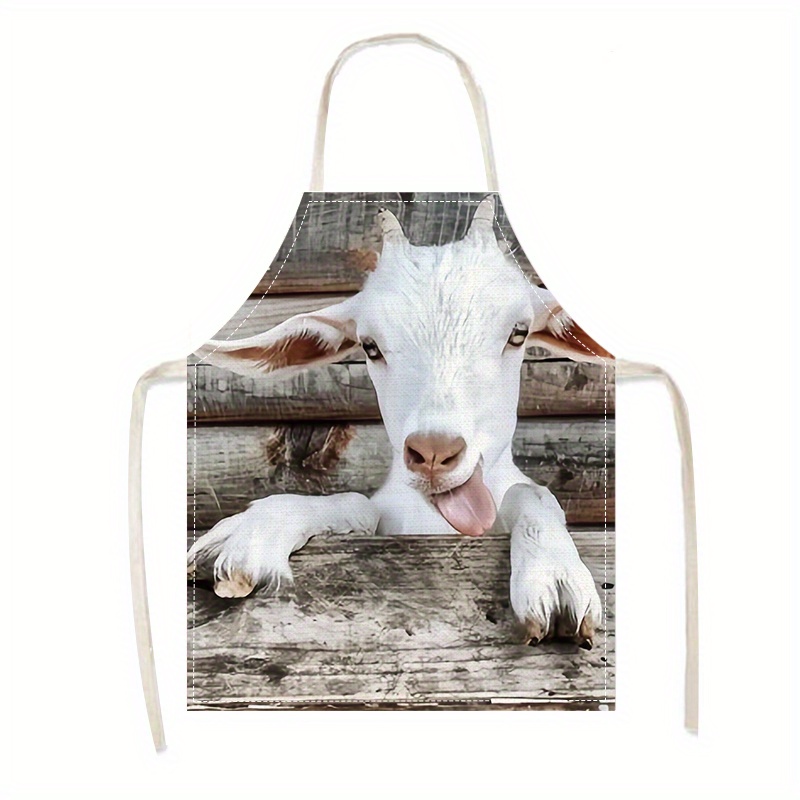 Linen Apron Funny Goat Print K - Home Cooking Ideas recensie en prijs