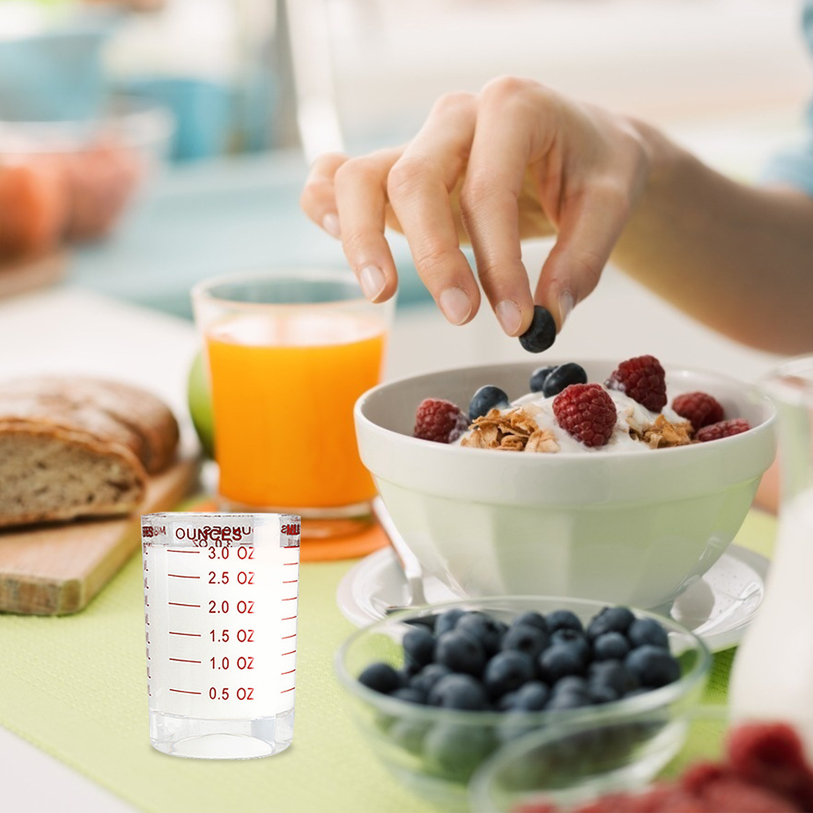 3Pcs Transparent Glass Measuri - Home Cooking In recensie en prijs